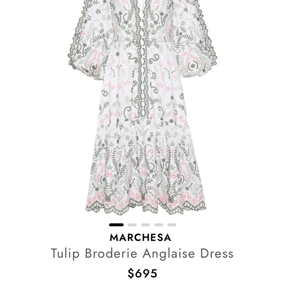 NWT! Marchesa White Ruffled Tiered Sundress